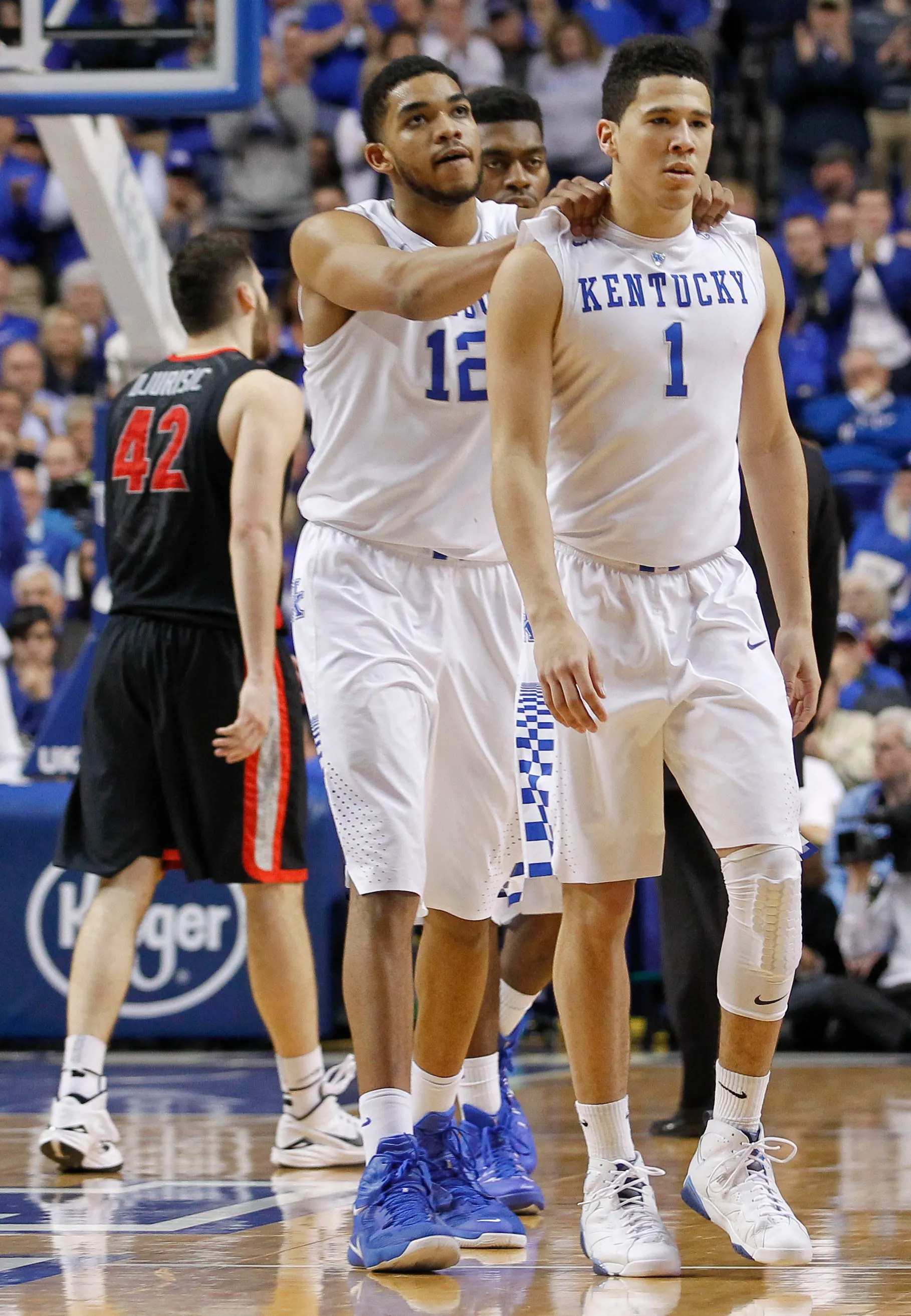 Karl-Anthony Towns og Devin Booker spillede sammen for Kentucky og blev senere store NBA-stjerner